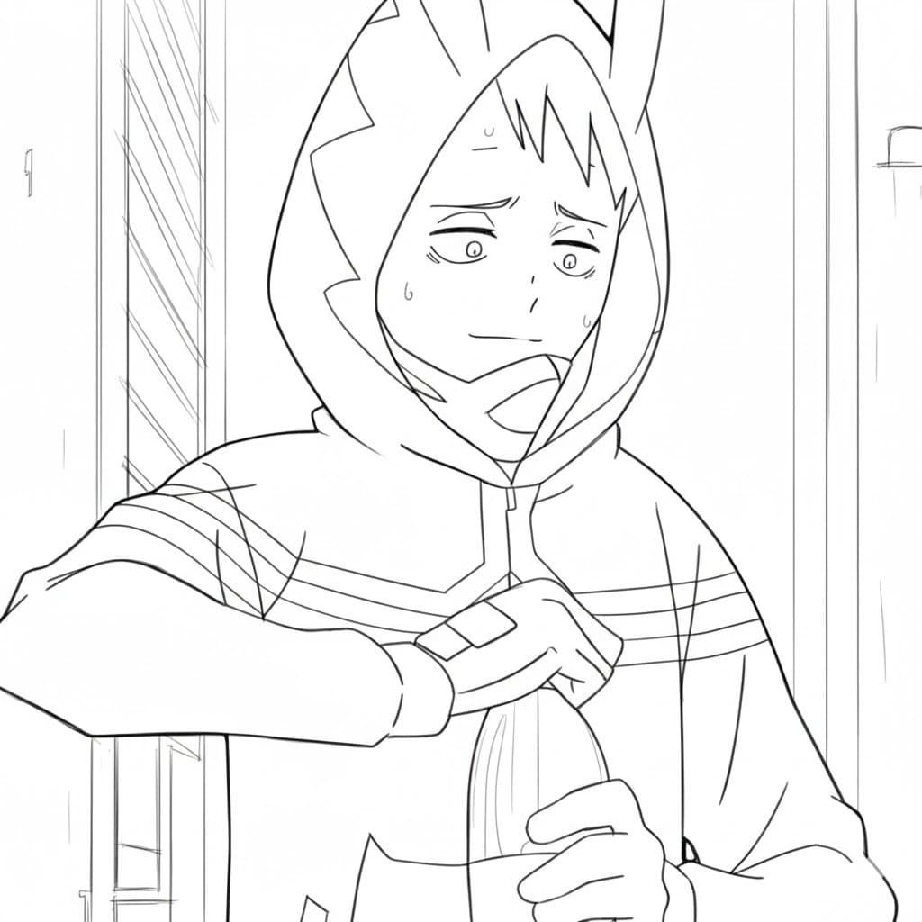 Coloriage Koichi Haimawari avec de l'eau