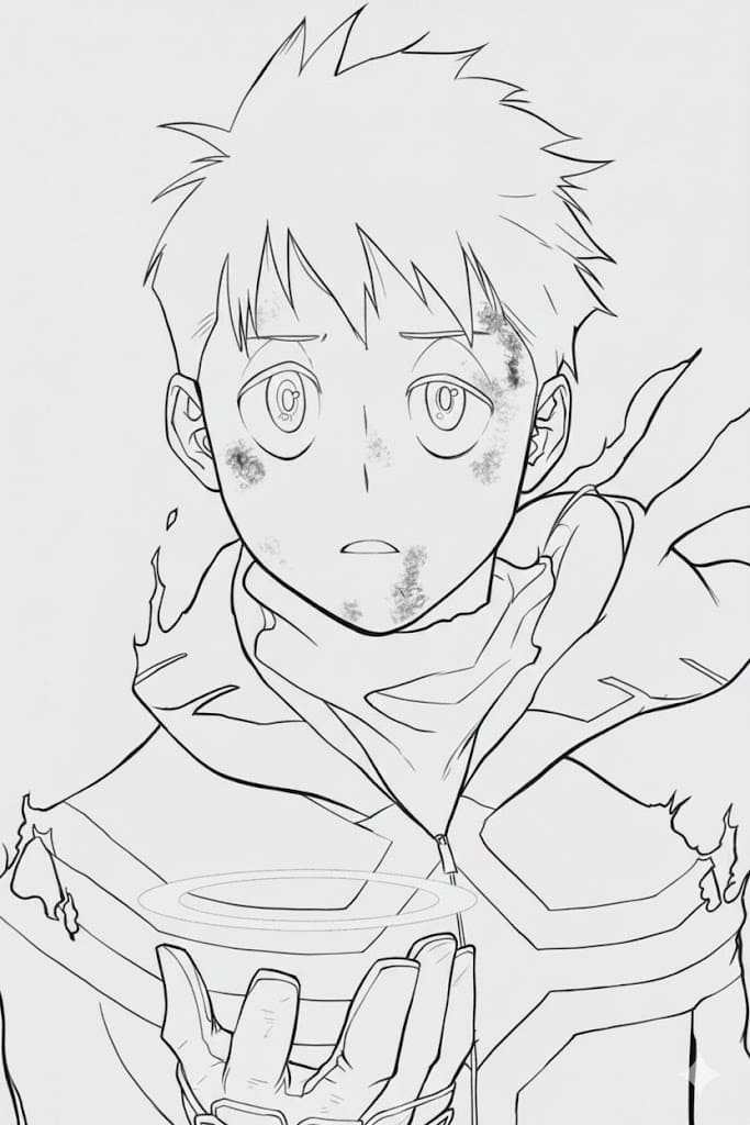 Coloriage Koichi Haimawari dans My Hero Academia