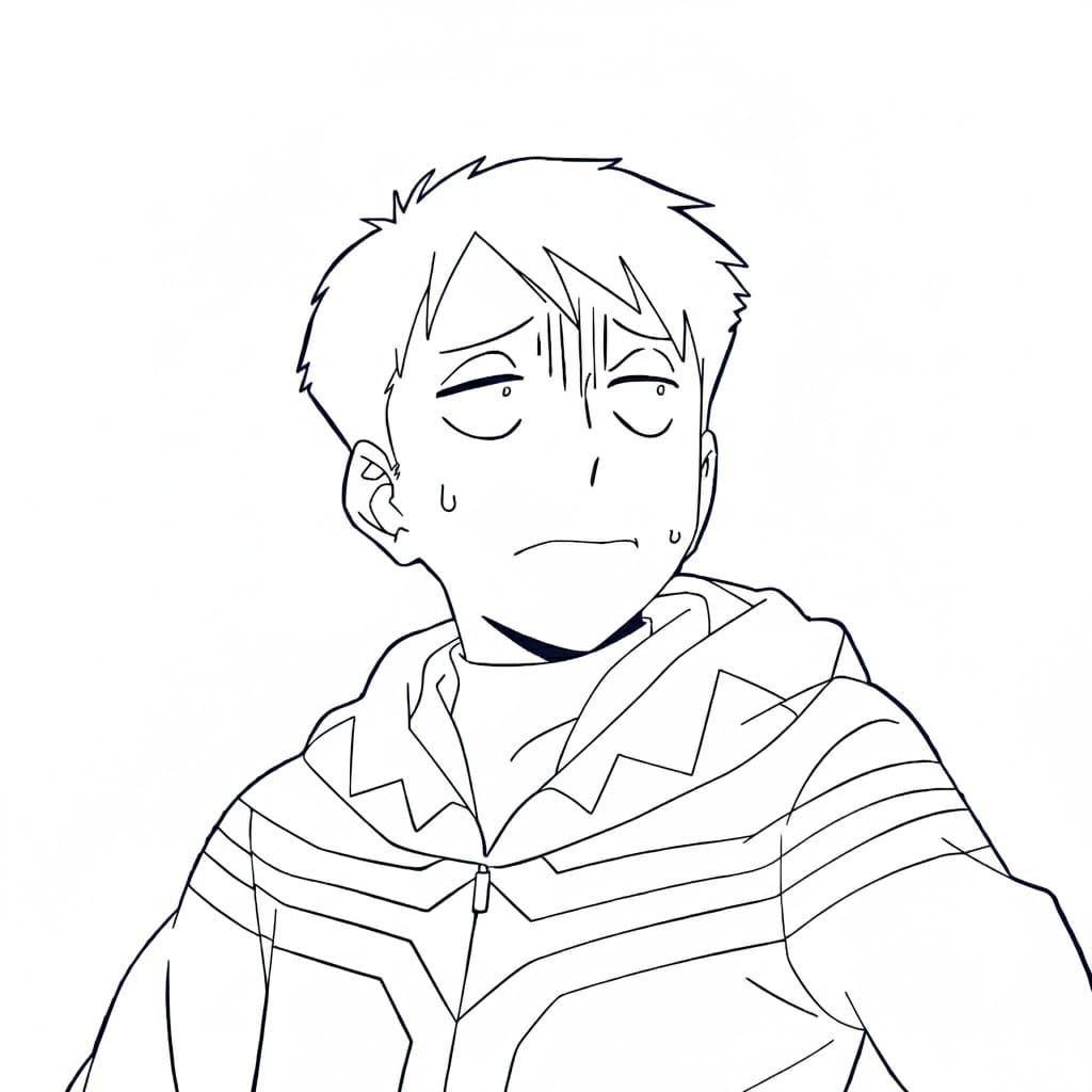 Coloriage Koichi Haimawari effrayant