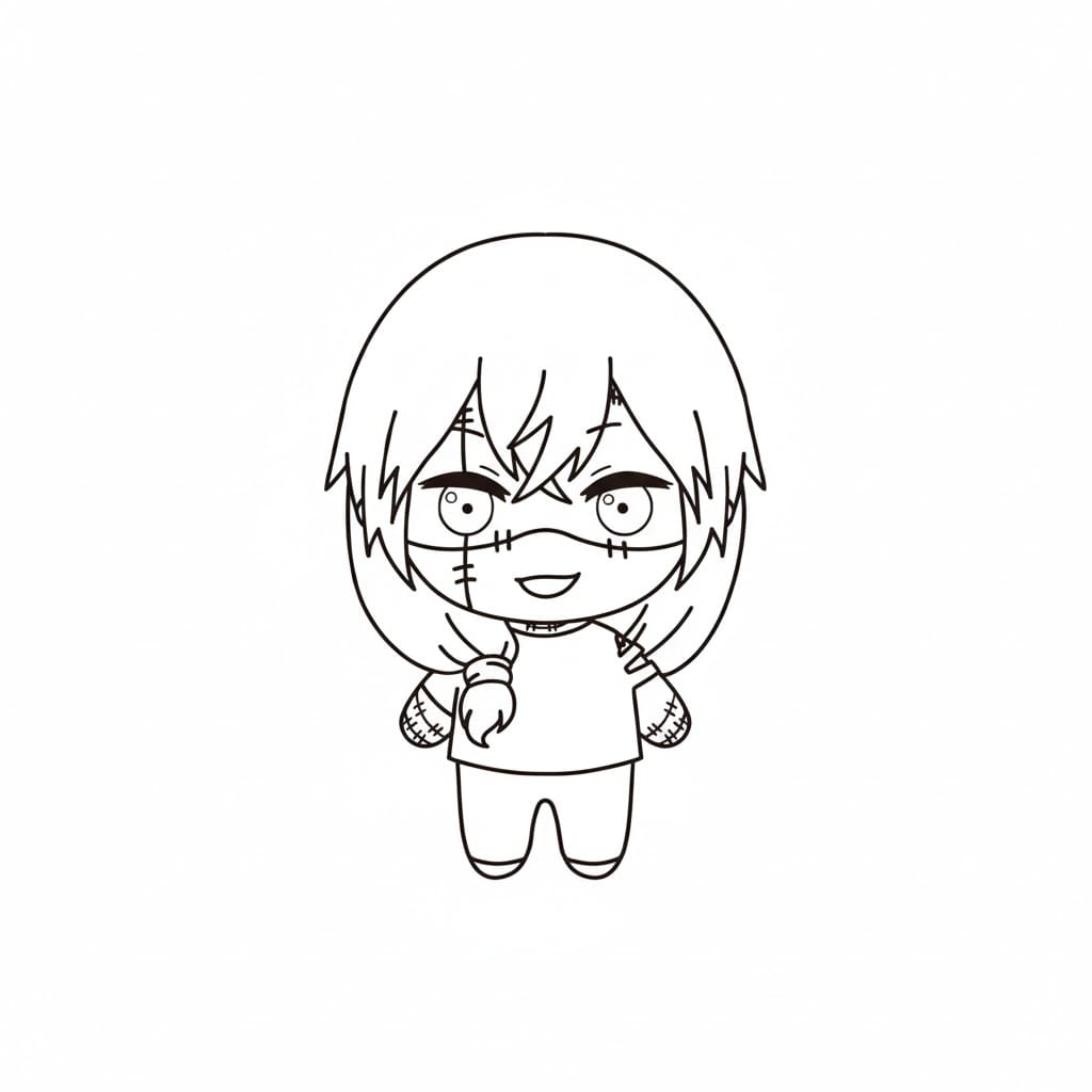 Coloriage Mahito chibi