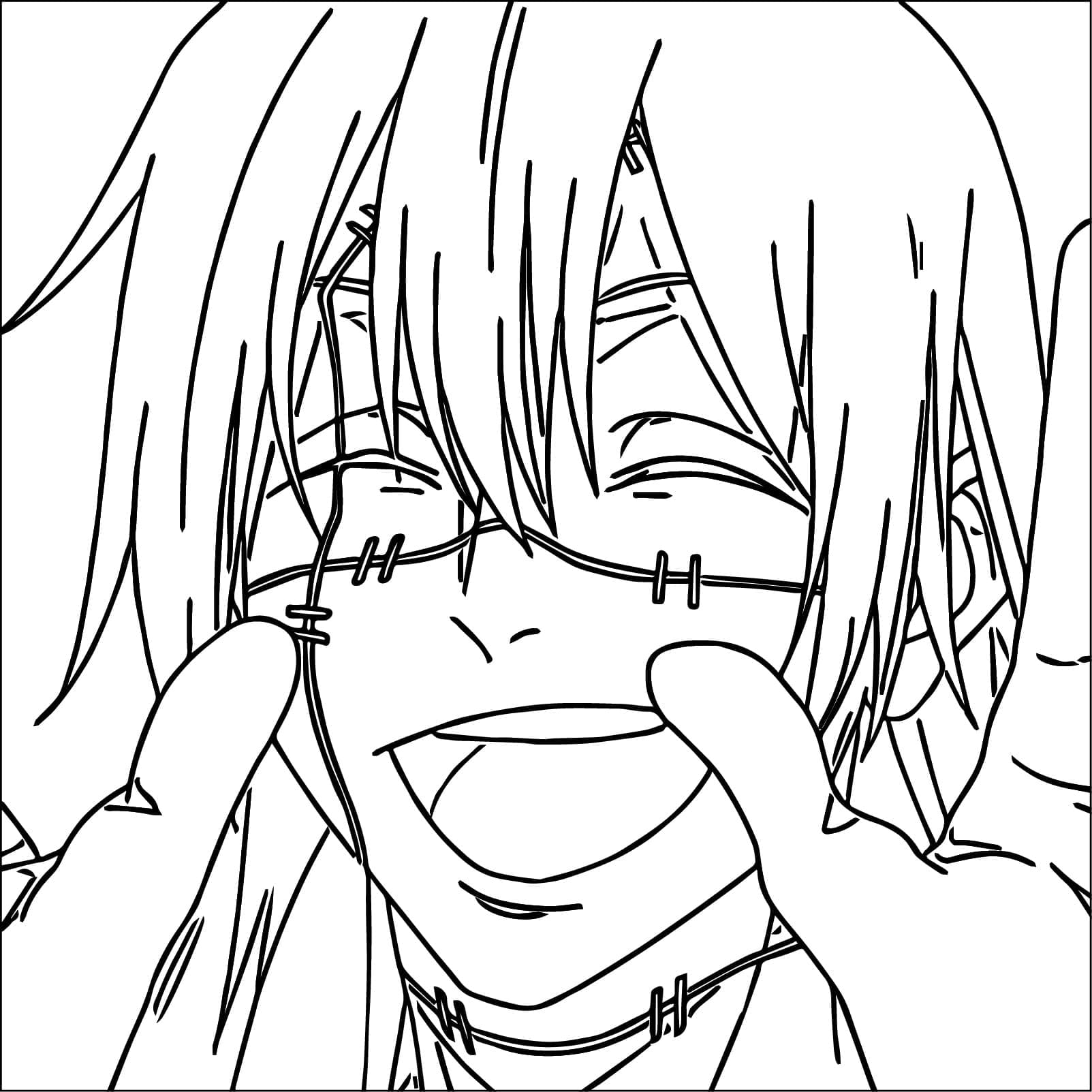 Coloriage Mahito dans Anime Jujutsu Kaisen