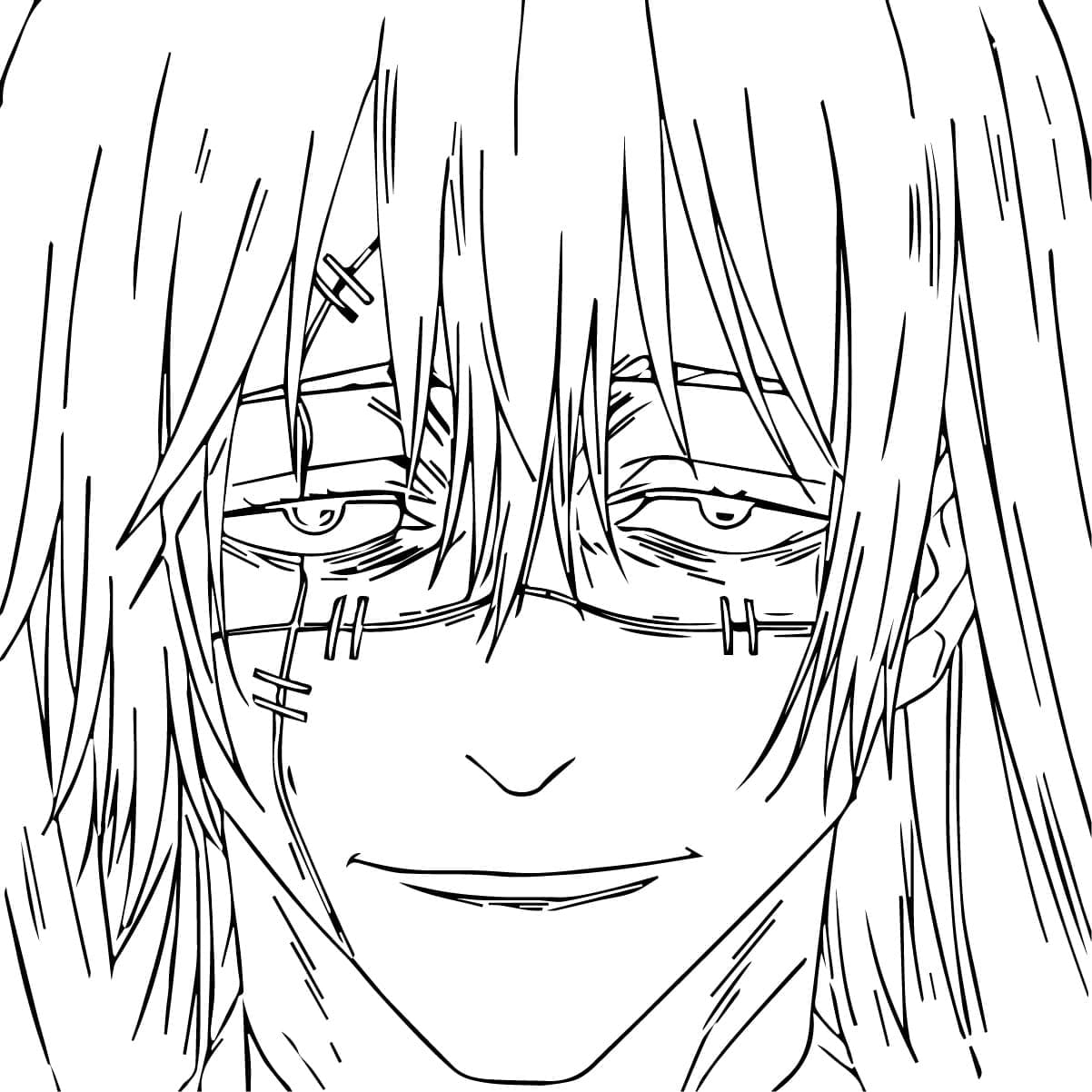 Coloriage Mahito dans Jujutsu Kaisen