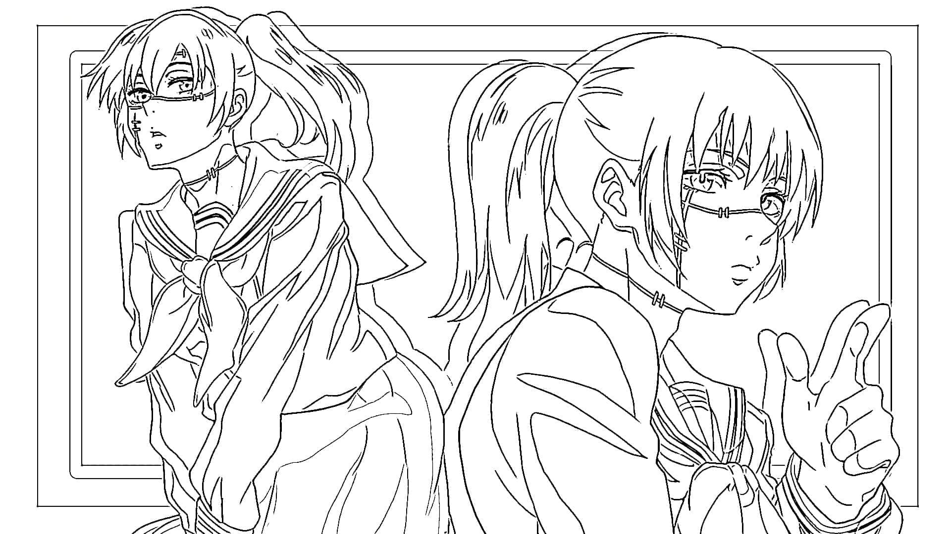 Coloriage Mahito de Anime Jujutsu Kaisen