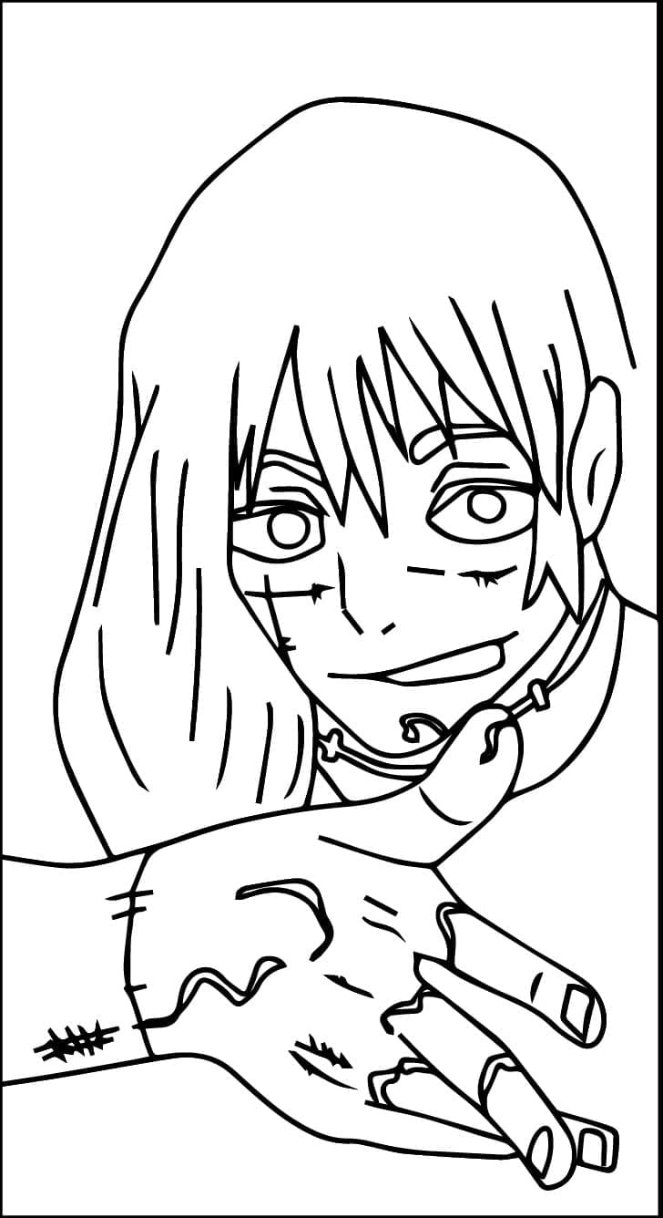Coloriage Mahito de Jujutsu Kaisen
