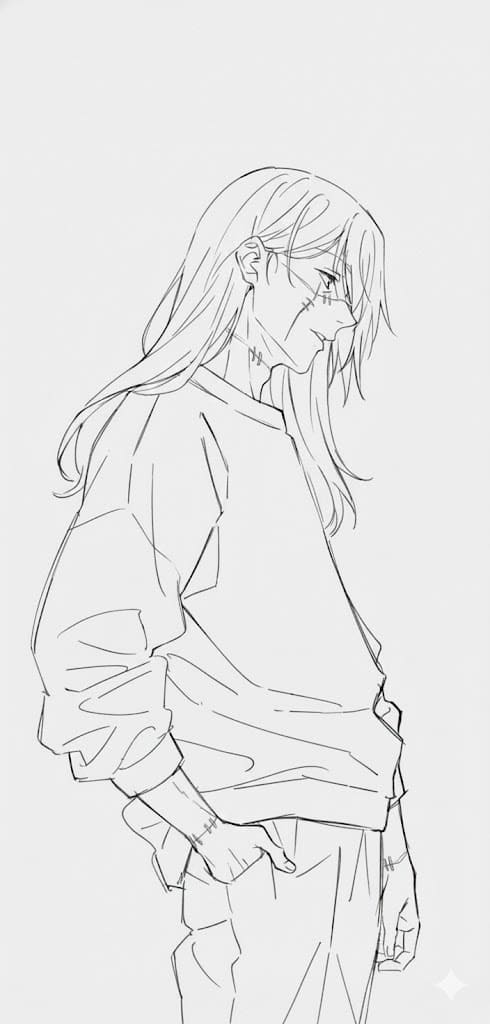 Coloriage Mahito debout