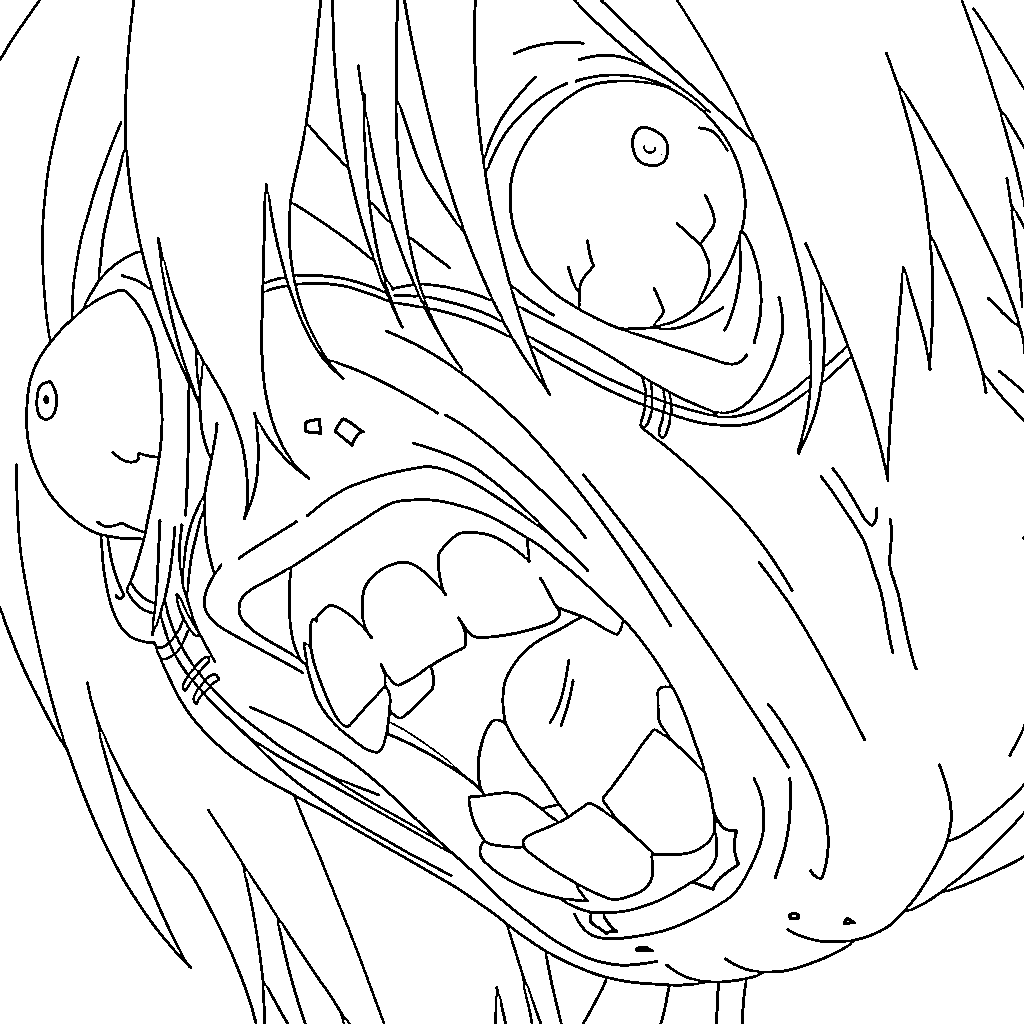 Coloriage Mahito effrayant