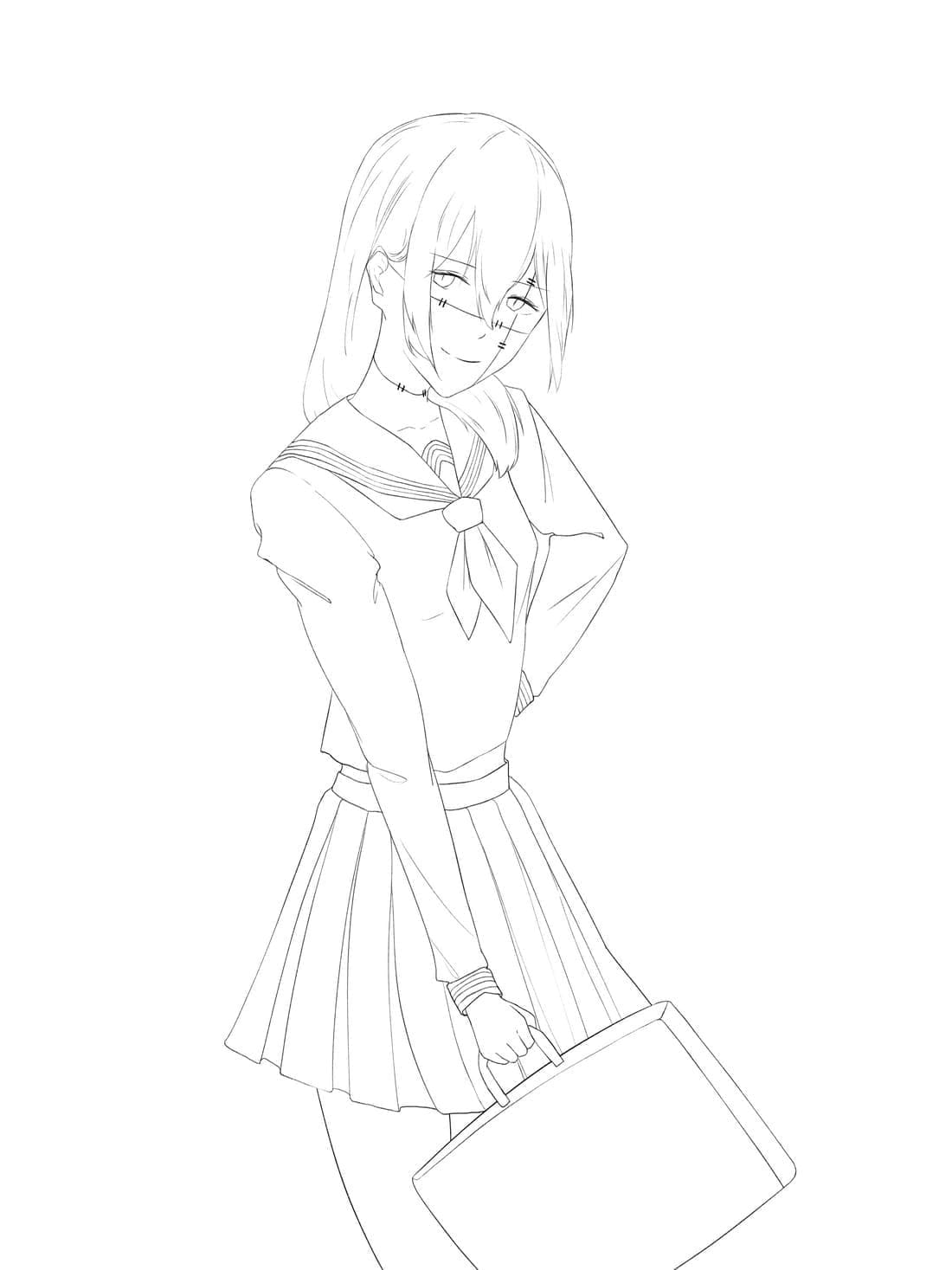 Coloriage Mahito mignon