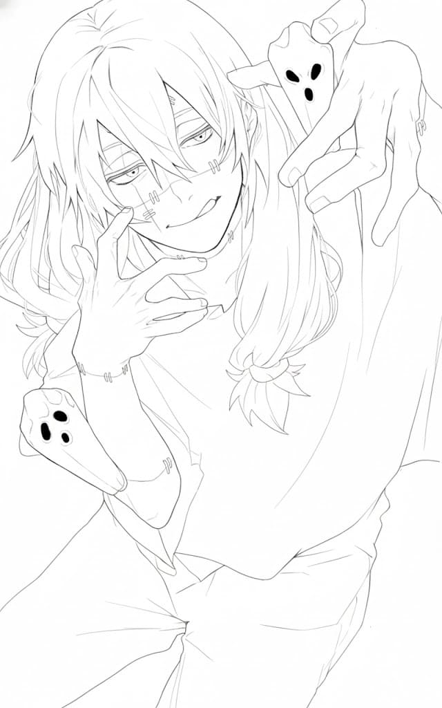 Coloriage Mahito sympa