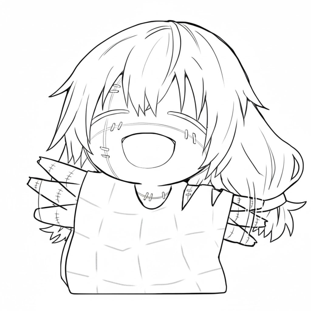 Coloriage Mahito très mignon