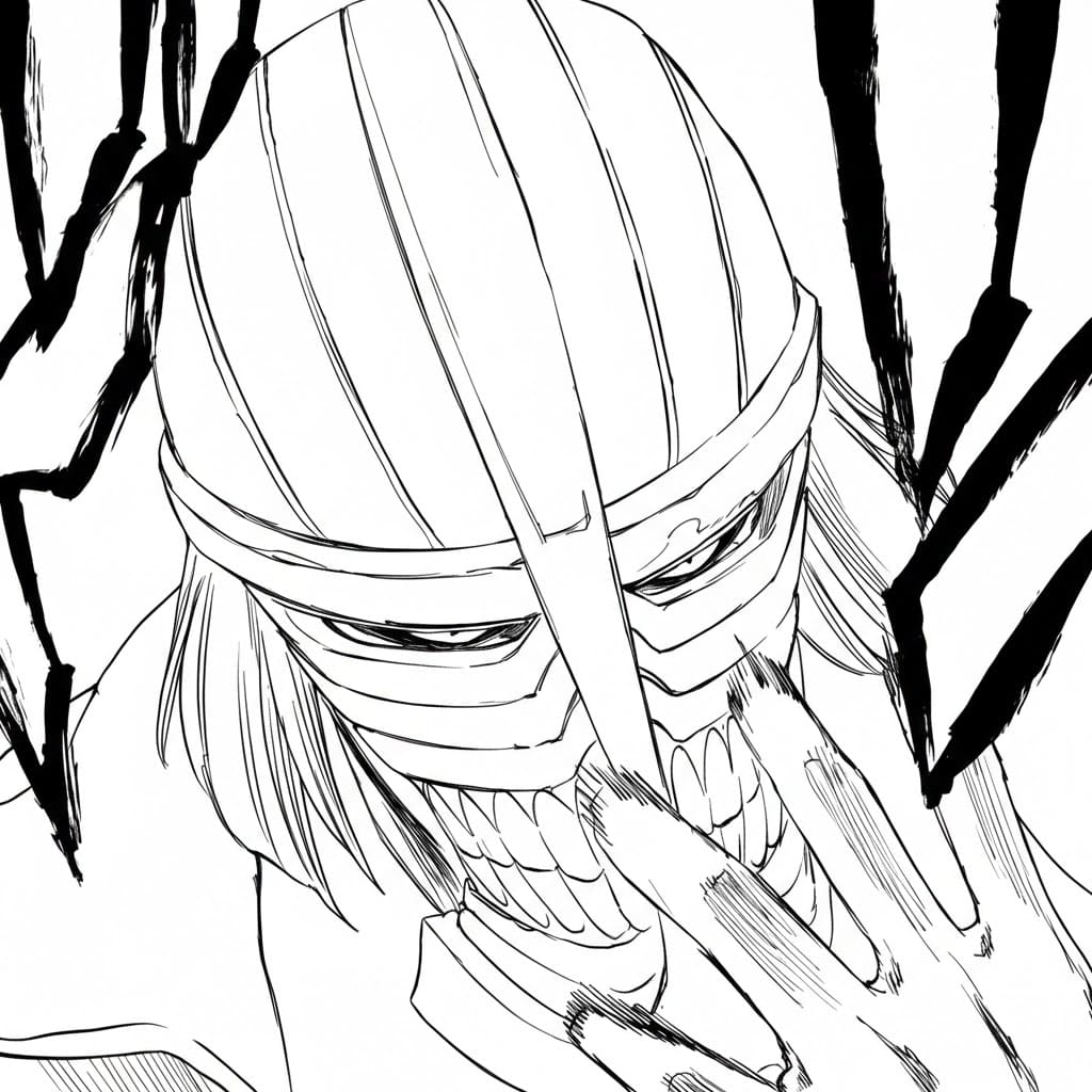 Coloriage Masque de Shinji Hirako