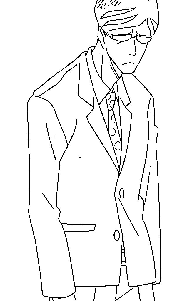 Coloriage Mirai Sasaki ennuyeux