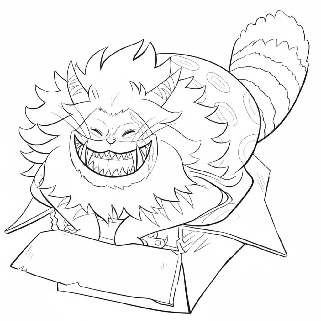 Coloriage Nekomamushi dans la boîte