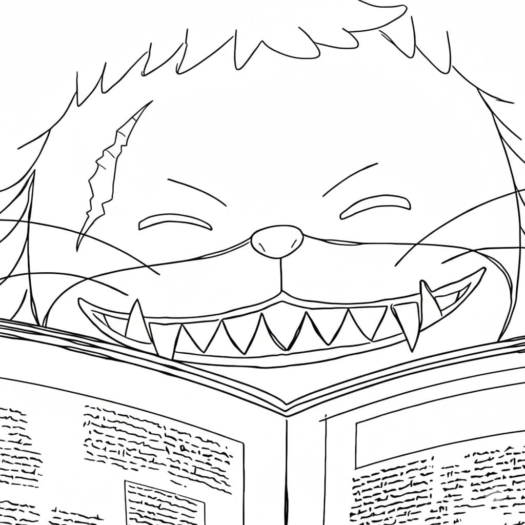 Coloriage Nekomamushi Drôle