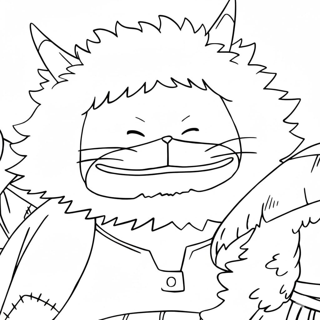 Coloriage Nekomamushi mignon