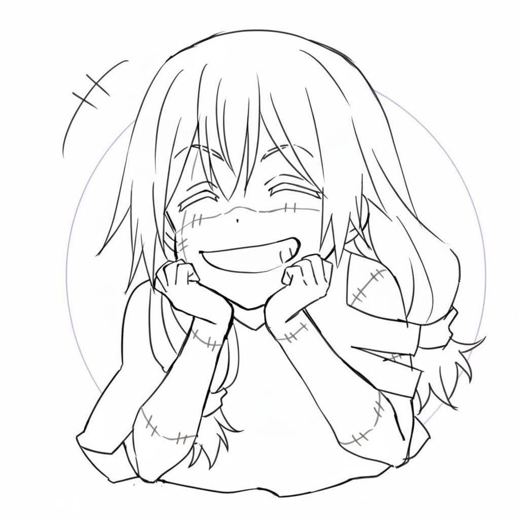 Coloriage Rire de Mahito