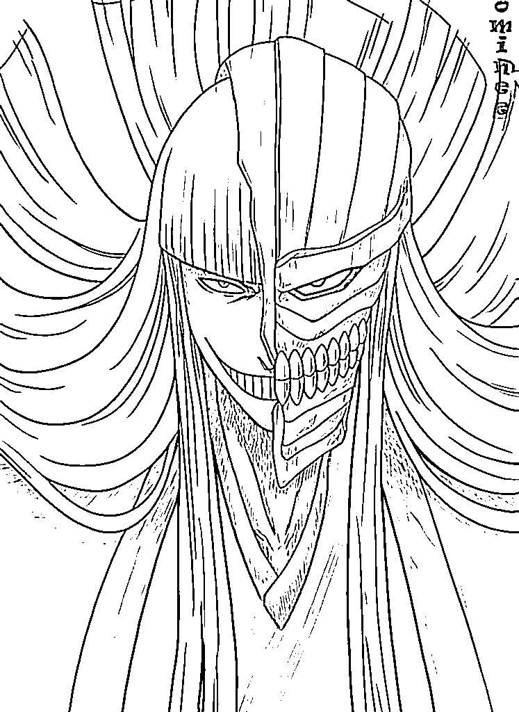 Coloriage Shinji Hirako avec un masque