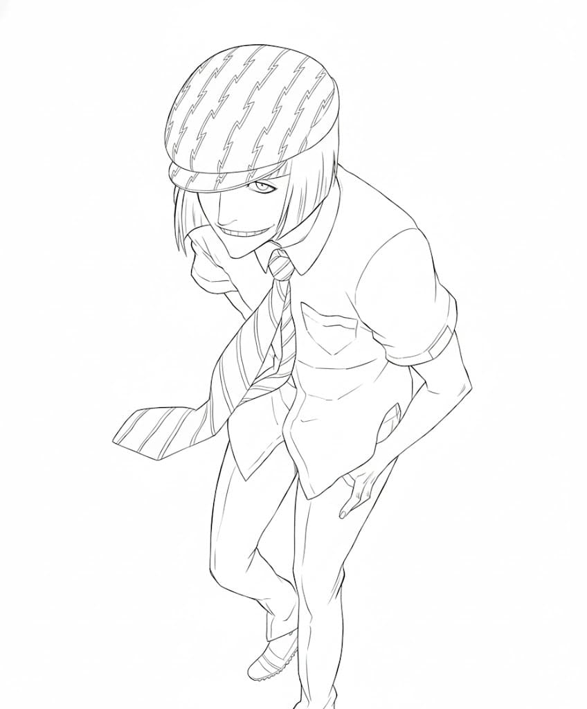 Coloriage Shinji Hirako debout