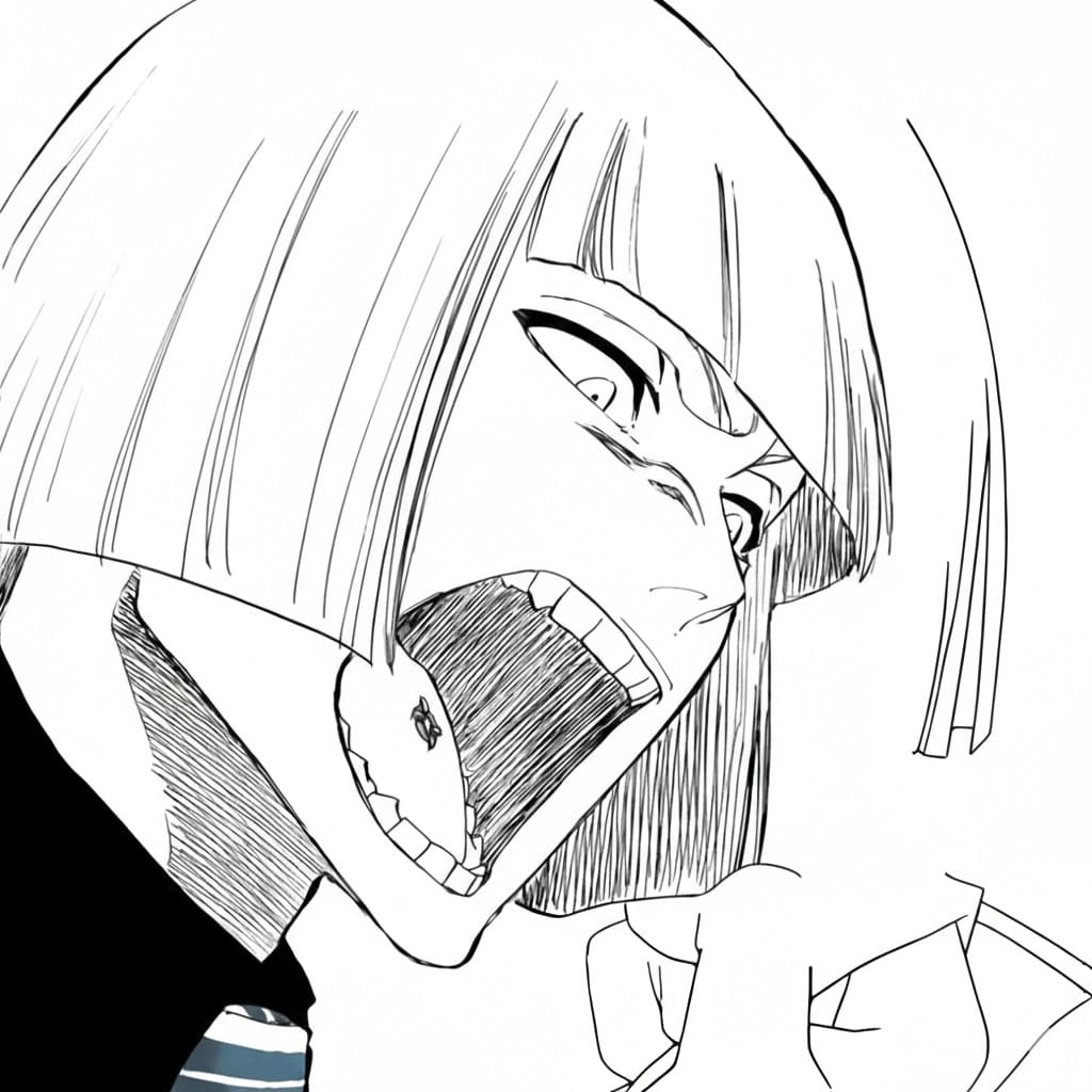 Coloriage Shinji Hirako en colère