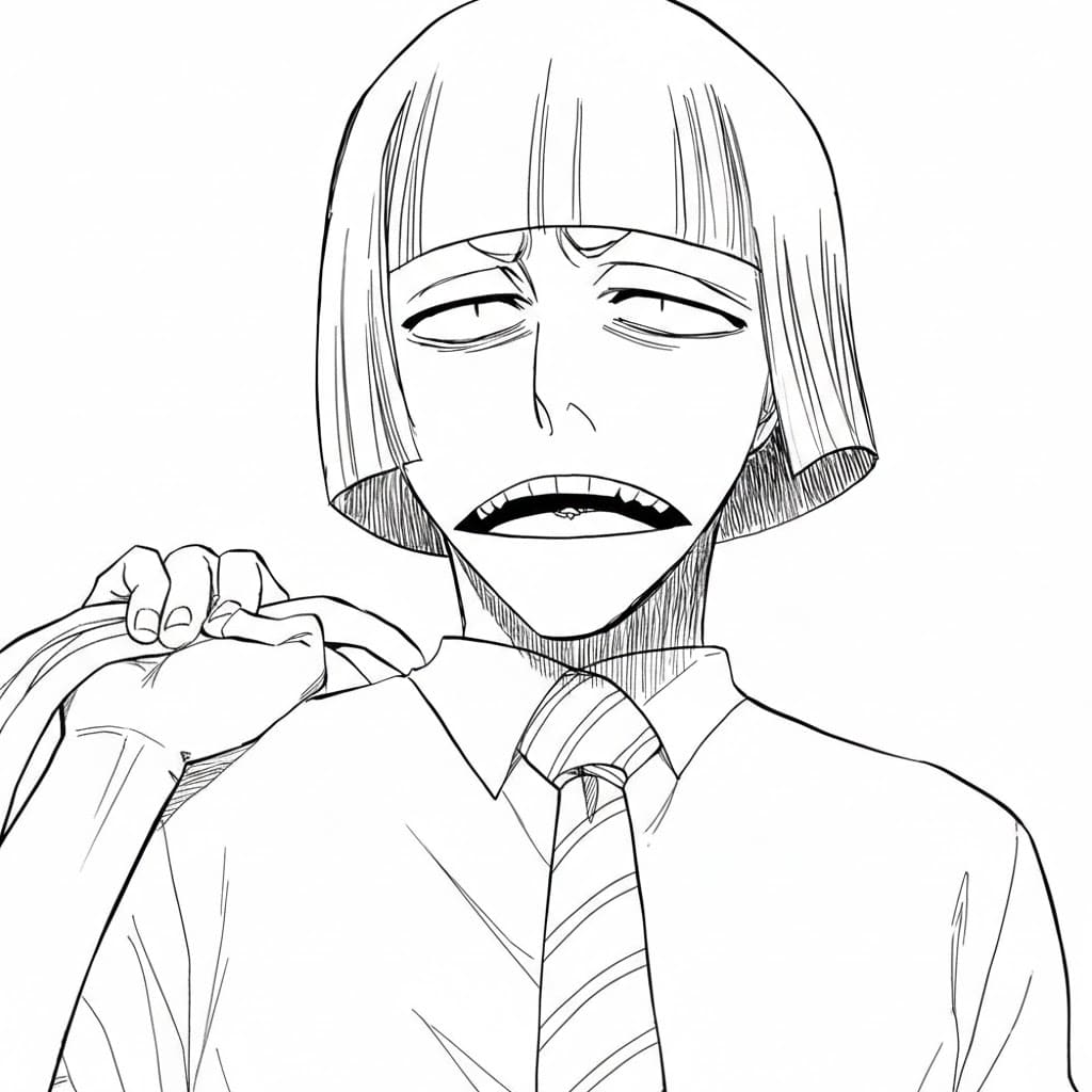 Coloriage Shinji Hirako est fatigué