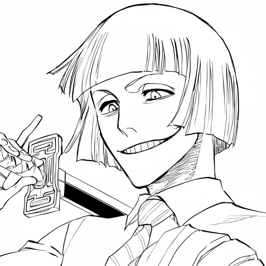 Coloriage Shinji Hirako heureux