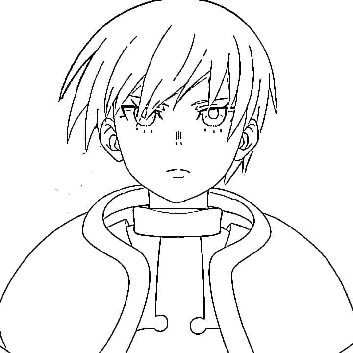 Coloriage Sho Kusakabe Anime Fire Force