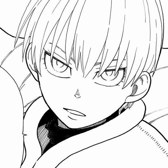 Coloriage Sho Kusakabe dans Anime Fire Force