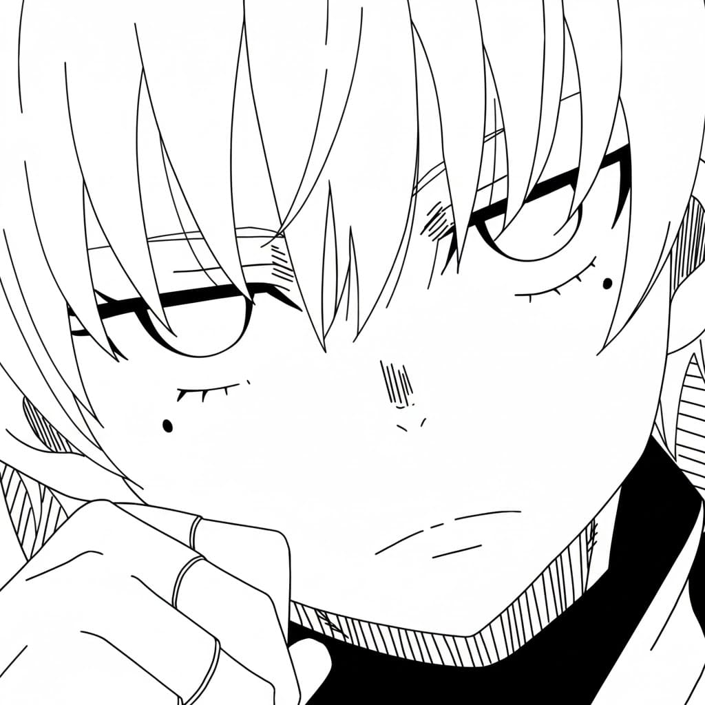 Coloriage Sho Kusakabe est cool