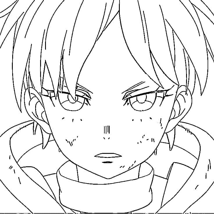 Coloriage Sho Kusakabe Fire Force
