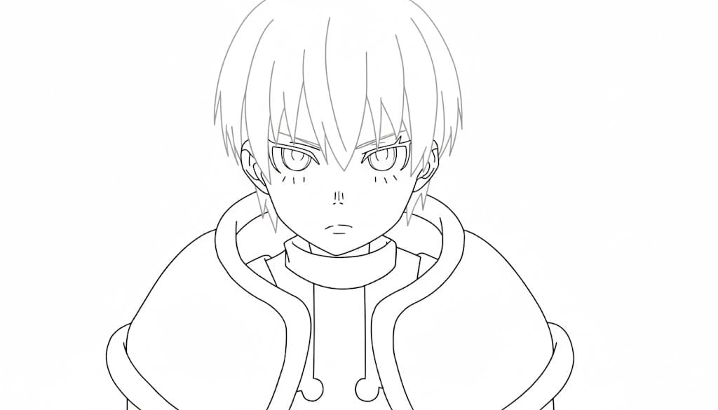 Coloriage Sho Kusakabe incroyable