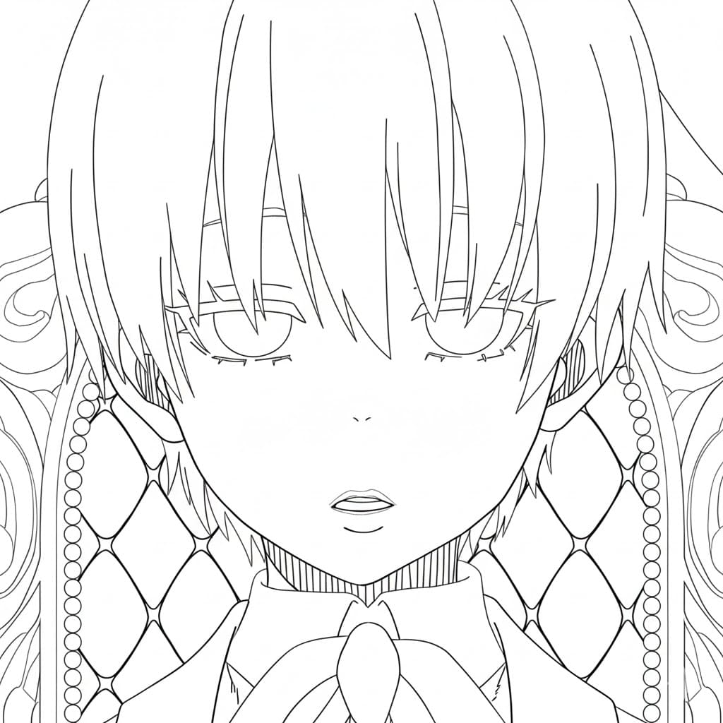 Coloriage Sho Kusakabe stupide