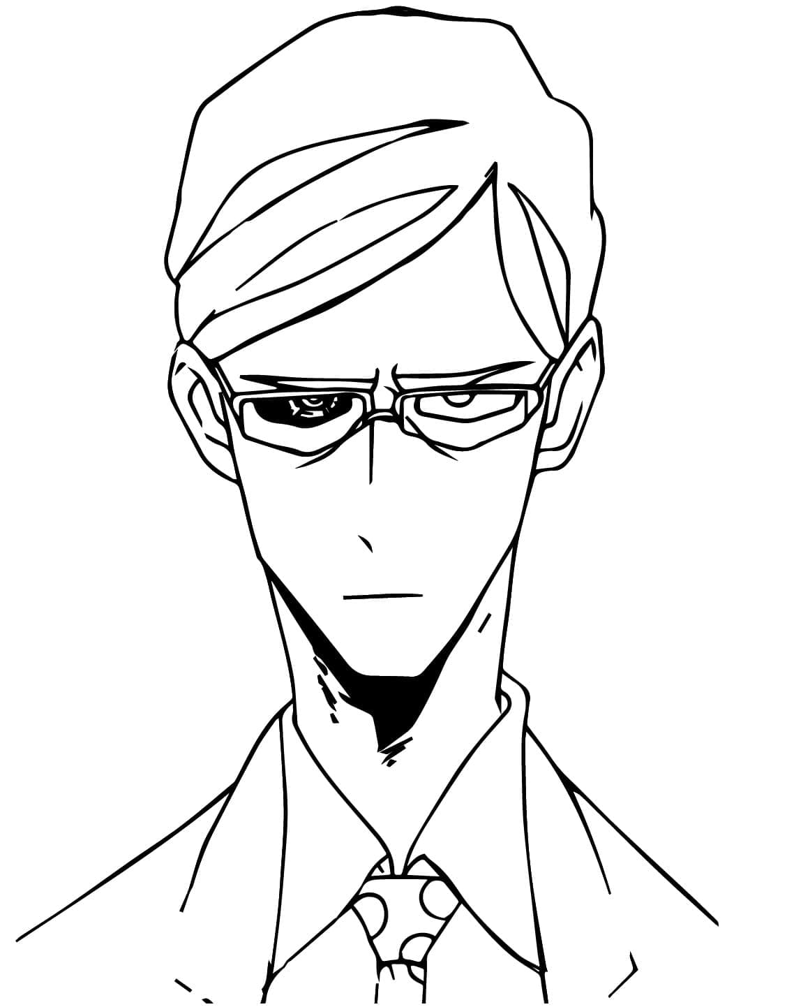 Coloriage Sir Nighteye dans Anime My Hero Academia