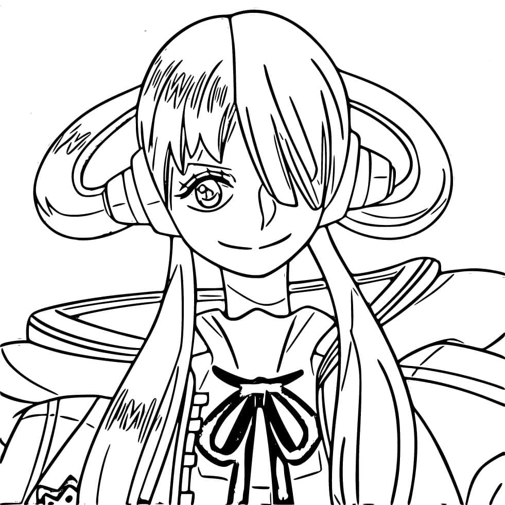 Coloriage Très jolie Uta