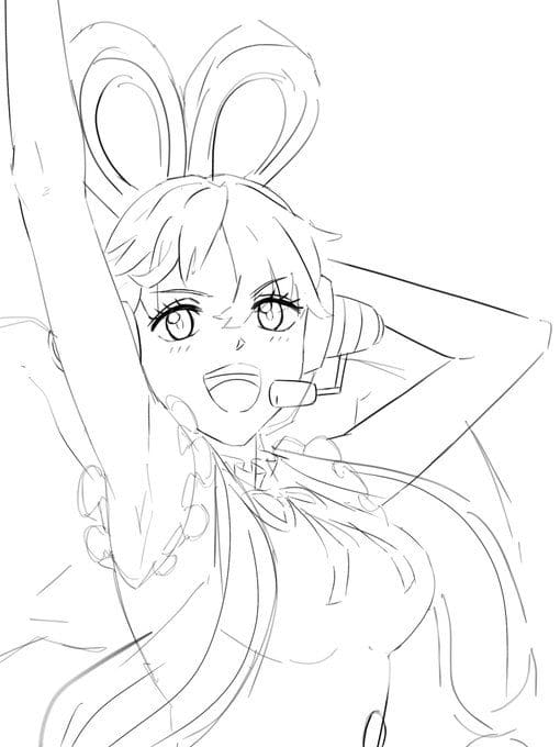 Coloriage Uta est très jolie