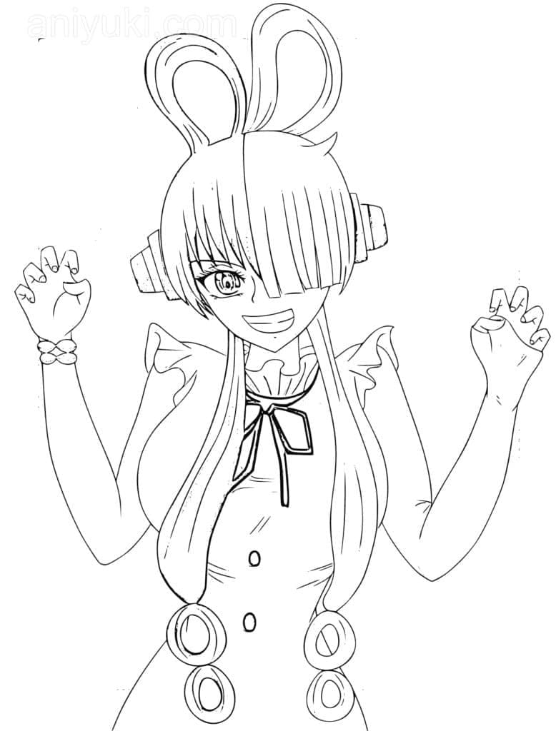 Coloriage Uta One Piece Film Rouge