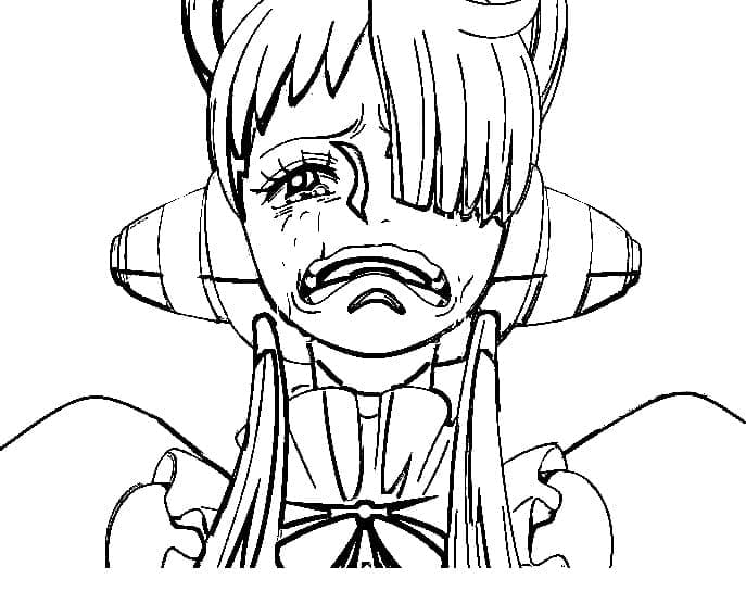 Coloriage Uta qui pleure