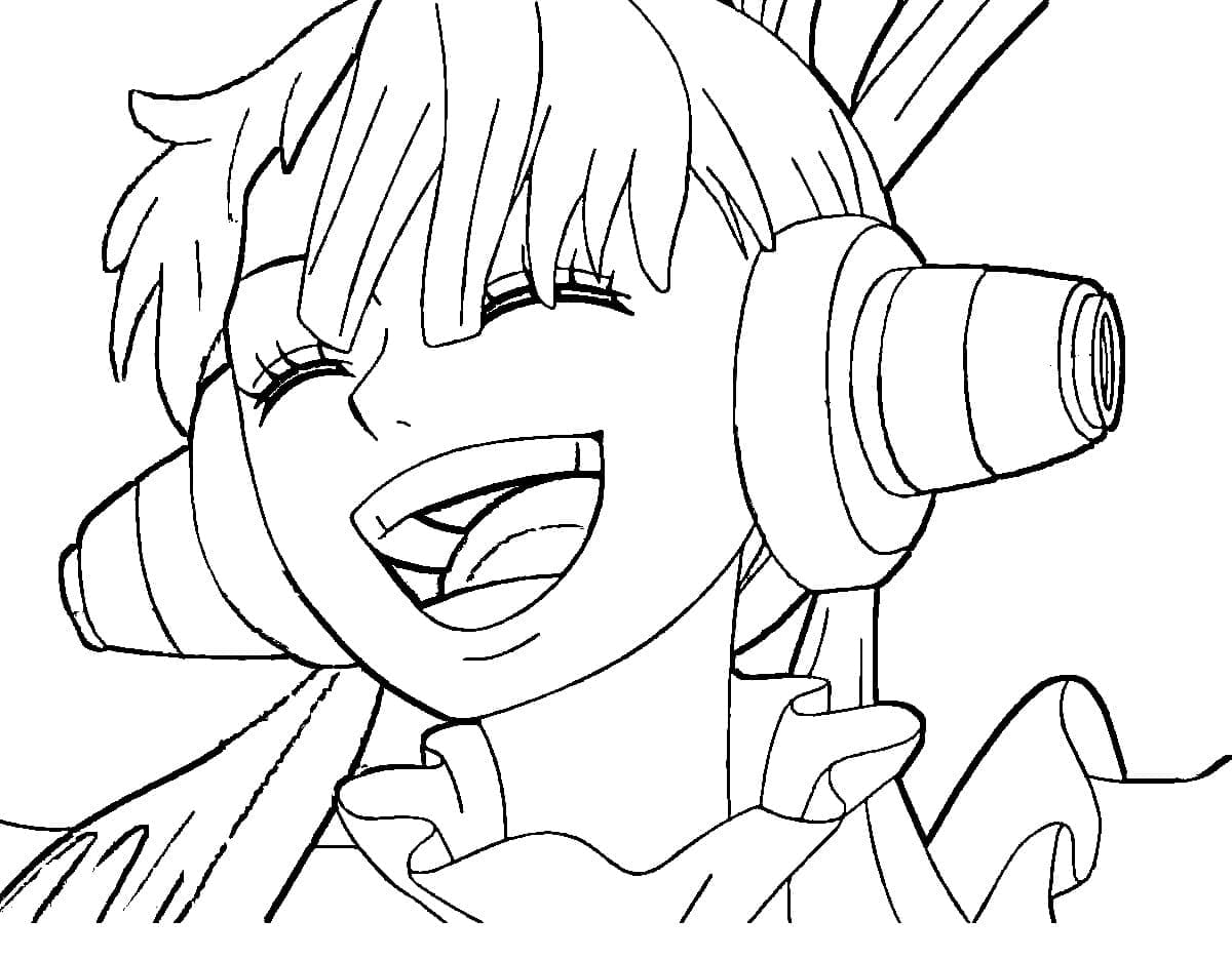 Coloriage Uta souriante