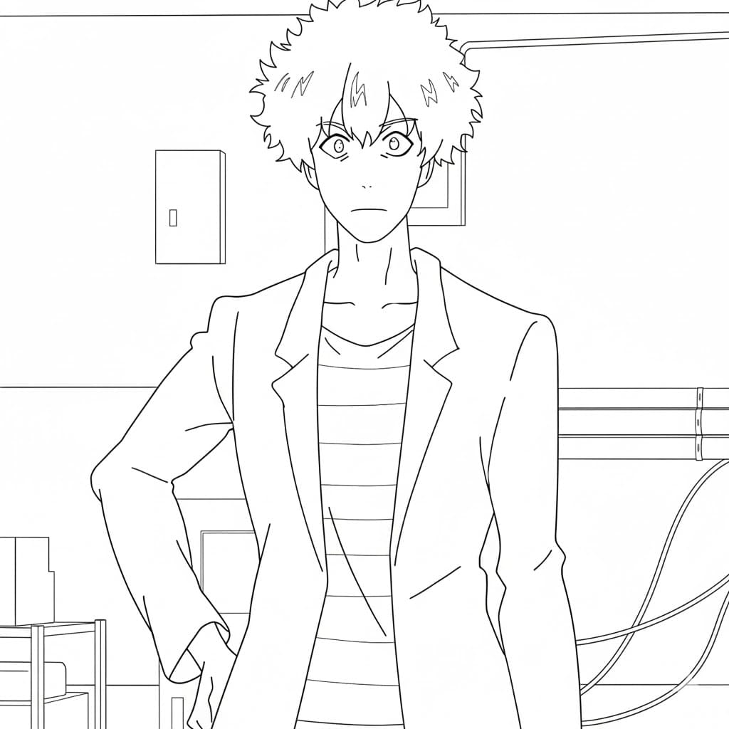 Coloriage Viktor Licht debout