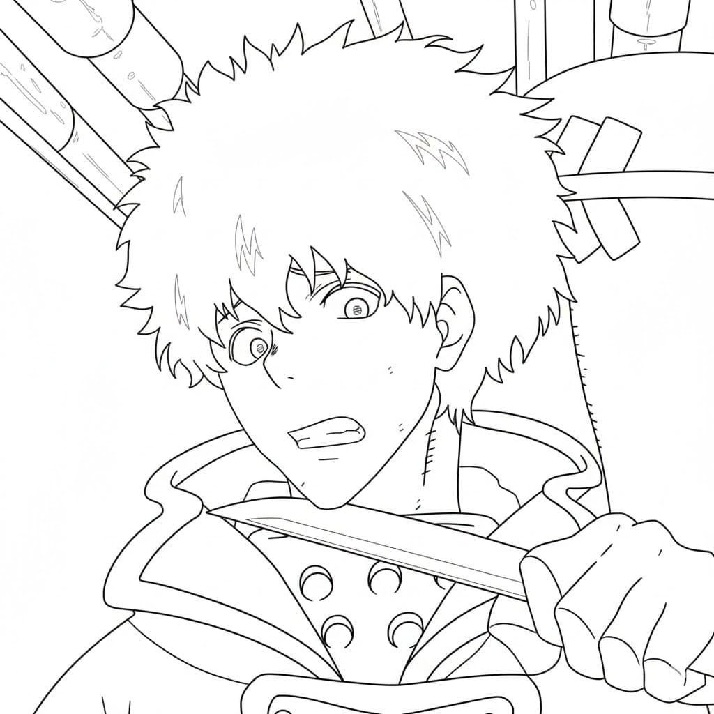 Coloriage Viktor Licht effrayant