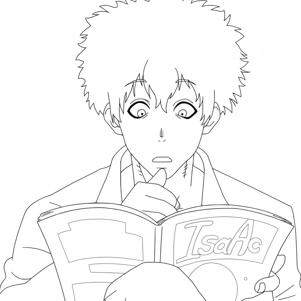 Coloriage Viktor Licht lit un livre