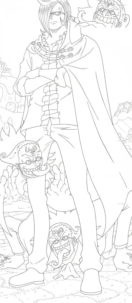 Coloriage Vinsmoke Ichiji debout