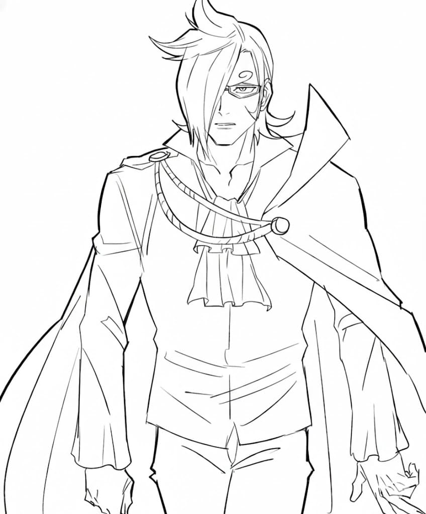 Coloriage Vinsmoke Ichiji marche