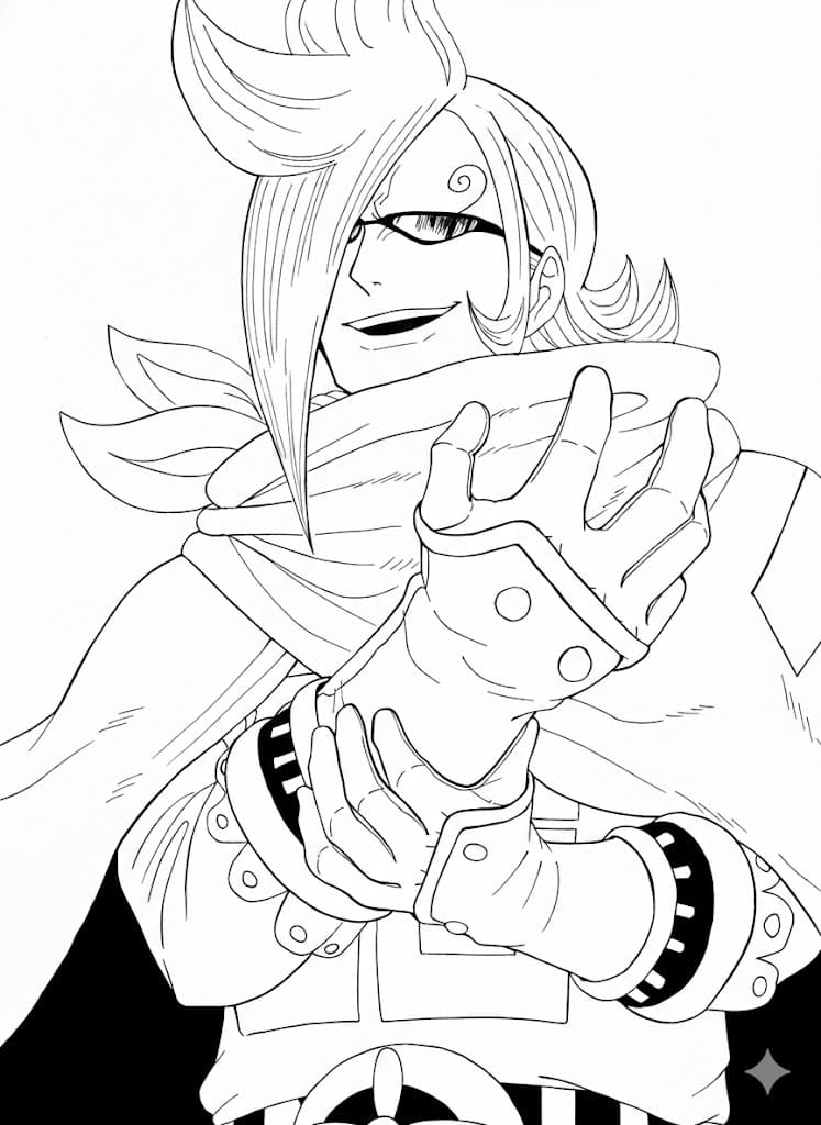 Coloriage Vinsmoke Ichiji pouvoir