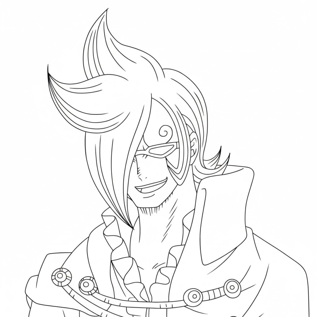 Coloriage Vinsmoke Ichiji rire