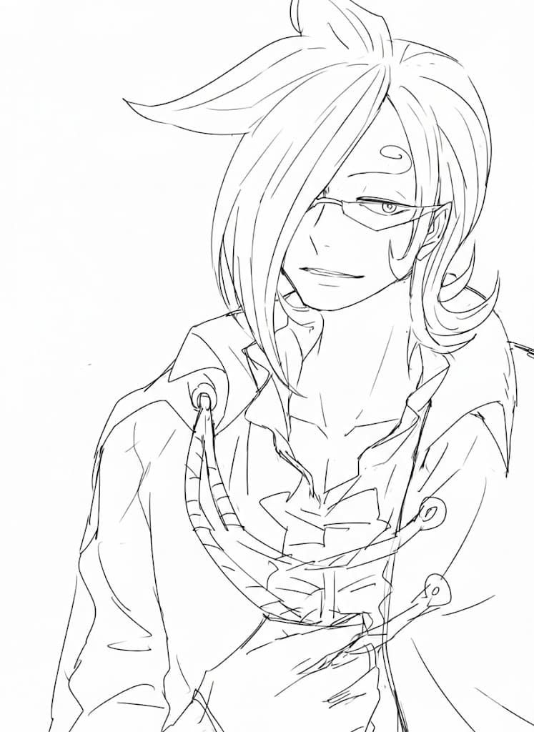 Coloriage Vinsmoke Ichiji souriant