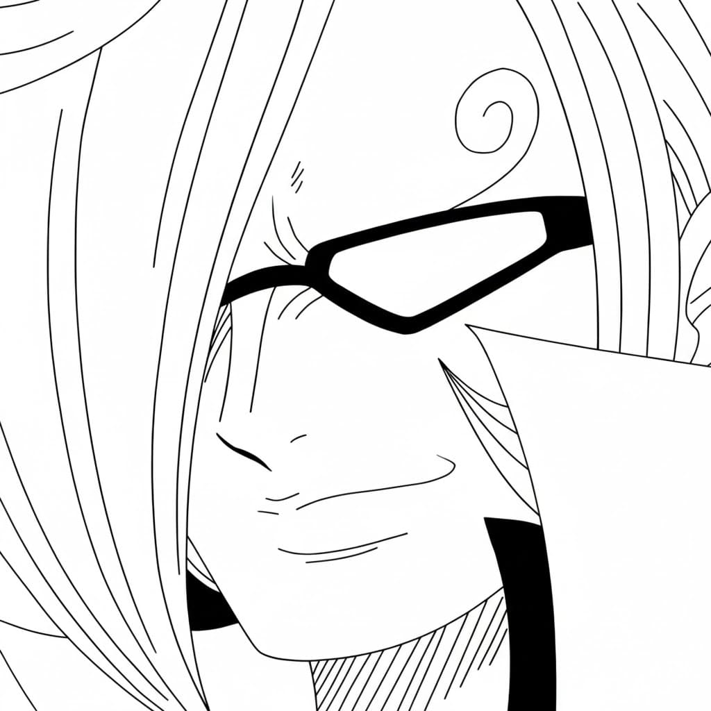 Coloriage Vinsmoke Ichiji visage froid