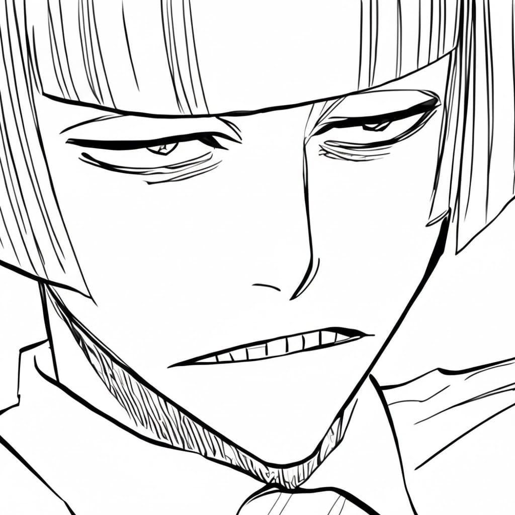 Coloriage Visage de Shinji Hirako