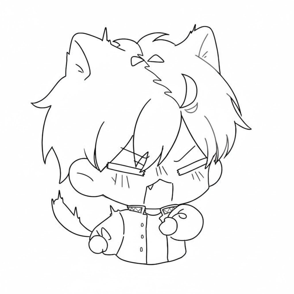 Coloriage Chat Haruka Sakura