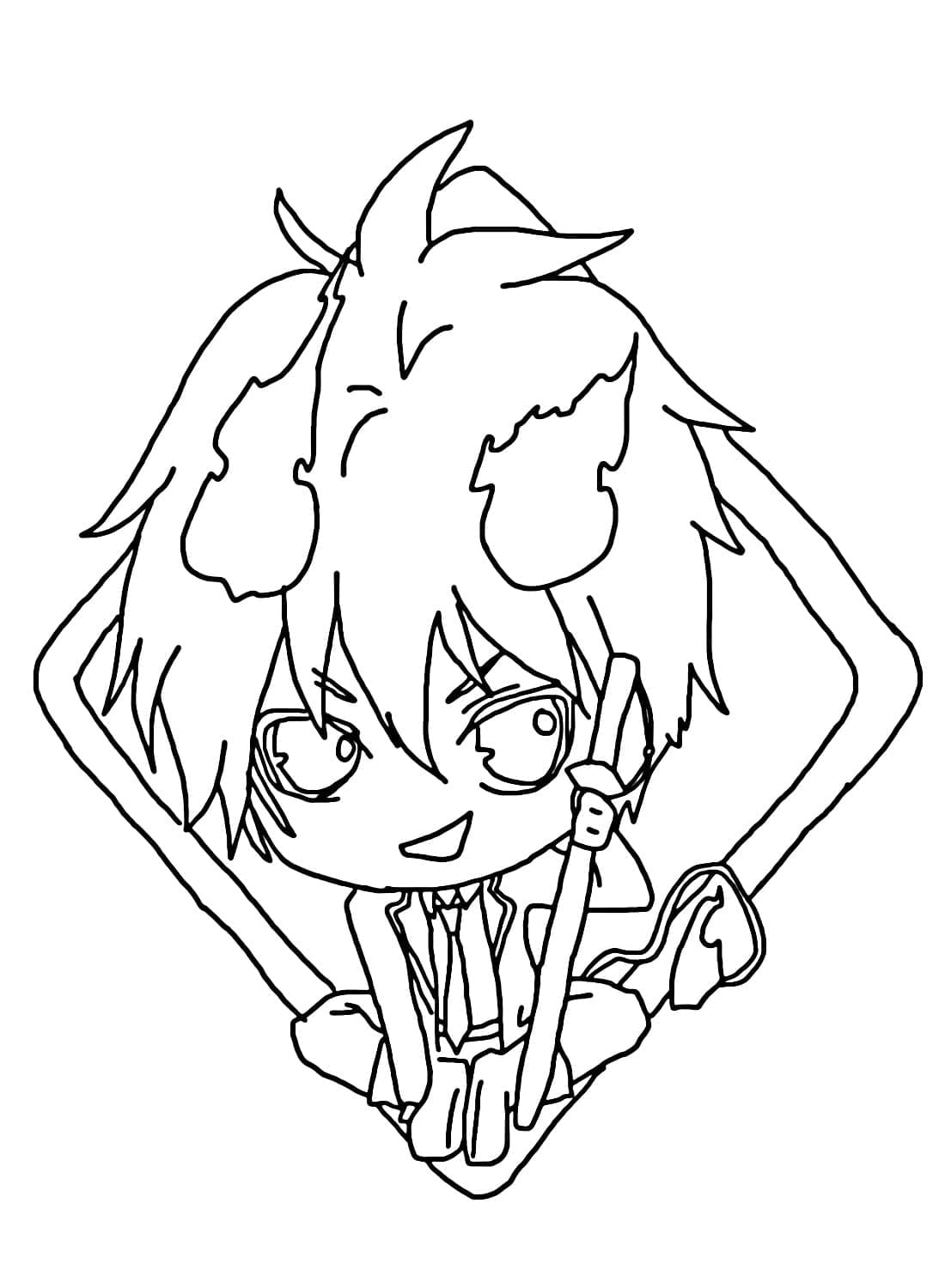 Coloriage Chibi Rin Okumura