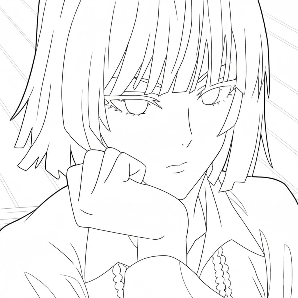 Coloriage Fubuki dans One Punch Man
