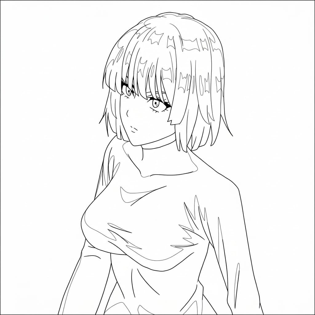 Coloriage Fubuki Drôle